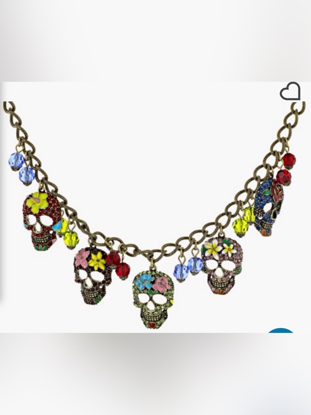 Skull Necklace and Bracelet Set